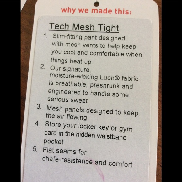 Lululemon mesh tight NWOT Rare - Picture 7 of 7